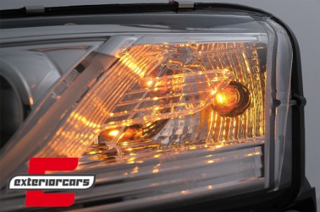 Prednja svjetla LED TubeLights (chrome) / Audi A6 C6 4F (04.2004-2008), LPAU95