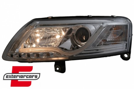 Prednja svjetla LED TubeLights (chrome) / Audi A6 C6 4F (04.2004-2008), LPAU95