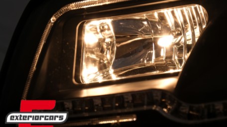 Prednja svjetla LED TubeLights (crna) / Audi A4 B6 (2000-2004), LPAUC3