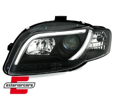 Prednja svjetla LED TubeLights (crna) / Audi A4 B7 (2004-2008), LPAU90
