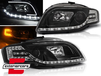 Prednja svjetla LED TubeLights (crna) / Audi A4 B7 (2004-2008), LPAUC5