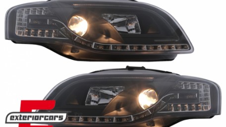 Prednja svjetla LED TubeLights (crna) / Audi A4 B7 (2004-2008), LPAUC5