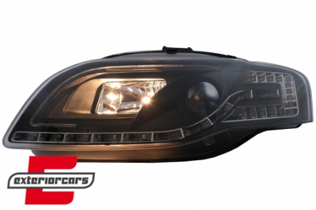 Prednja svjetla LED TubeLights (crna) / Audi A4 B7 (2004-2008), LPAUC5