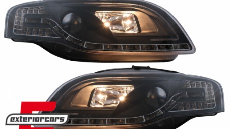 Prednja svjetla LED TubeLights (crna) / Audi A4 B7 (2004-2008), LPAUC5