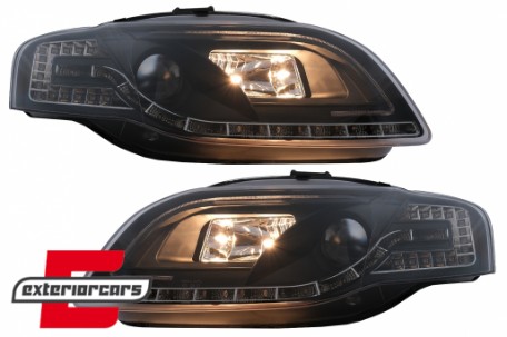 Prednja svjetla LED TubeLights (crna) / Audi A4 B7 (2004-2008), LPAUC5