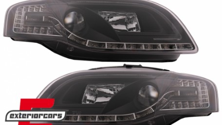 Prednja svjetla LED TubeLights (crna) / Audi A4 B7 (2004-2008), LPAUC5