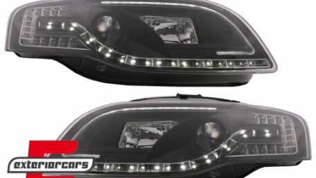Prednja svjetla LED TubeLights (crna) / Audi A4 B7 (2004-2008), LPAUC5