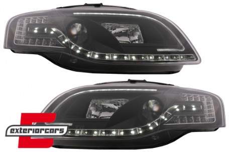 Prednja svjetla LED TubeLights (crna) / Audi A4 B7 (2004-2008), LPAUC5