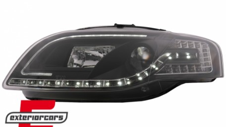 Prednja svjetla LED TubeLights (crna) / Audi A4 B7 (2004-2008), LPAUC5