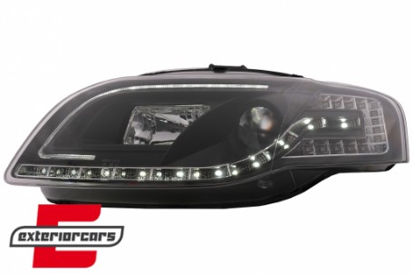 Prednja svjetla LED TubeLights (crna) / Audi A4 B7 (2004-2008), LPAUC5
