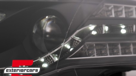 Prednja svjetla LED TubeLights (crna) / Audi A4 B7 (2004-2008), LPAUC5