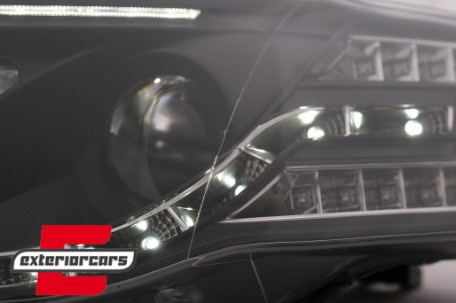 Prednja svjetla LED TubeLights (crna) / Audi A4 B7 (2004-2008), LPAUC5