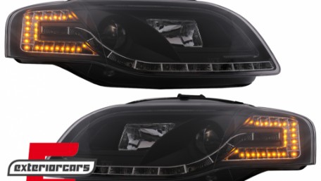 Prednja svjetla LED TubeLights (crna) / Audi A4 B7 (2004-2008), LPAUC5