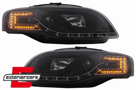 Prednja svjetla LED TubeLights (crna) / Audi A4 B7 (2004-2008), LPAUC5