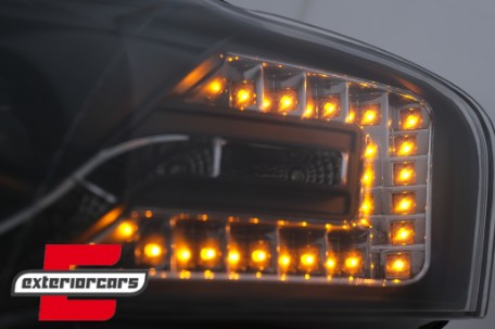 Prednja svjetla LED TubeLights (crna) / Audi A4 B7 (2004-2008), LPAUC5