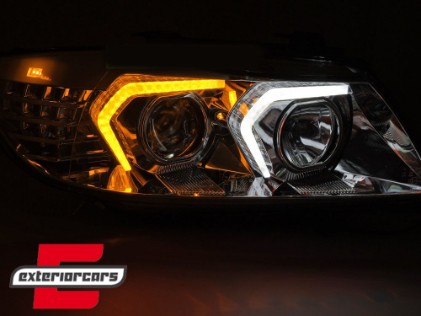Prednja svjetla LED žmigavci (chrome) / BMW serije 3 E90 limuzina E91 karavan (03.2005-08.2008), LPBMP3