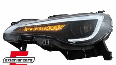Prednja svjetla SEQ žmigavci TruDRL dizajn (crna) / Toyota GT86 Subaru BRZ (2012-2021), LPTO42