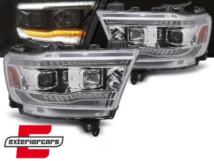 Prednja svjetla SEQ žmigavci TubeLight dizajn (chrome) / DODGE RAM (2019-2022), LPDO25
