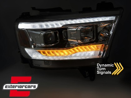 Prednja svjetla SEQ žmigavci TubeLight dizajn (chrome) / DODGE RAM (2019-2022), LPDO25