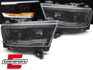 Prednja svjetla SEQ žmigavci TubeLight dizajn (crna) / DODGE RAM (2019-2022), LPDO26