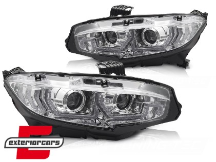 Prednja svjetla TruDRL SEQ žmigavci (chrome) / Honda Civic Mk10 (2016-2021) Limuzina & Hatchback, LPHO33