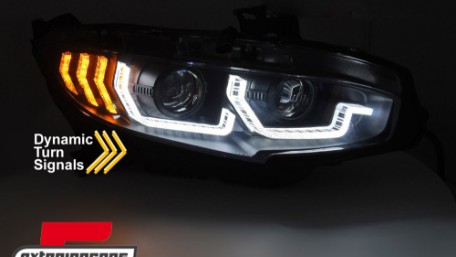 Prednja svjetla TruDRL SEQ žmigavci (crna) / Honda Civic Mk10 (2016-2021) Limuzina & Hatchback, LPHO34