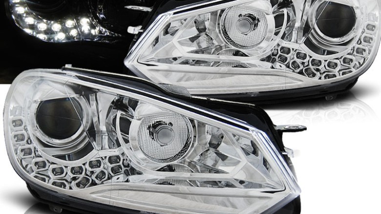 Prednja svjetla True DRL (chrome) / Volkswagen Golf 6 (10.2008-2012), LPVWG2
