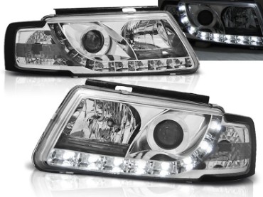 Prednja svjetla True DRL (chrome) / Volkswagen Passat B5 3B (11.1996-08.2000), LPVWD6