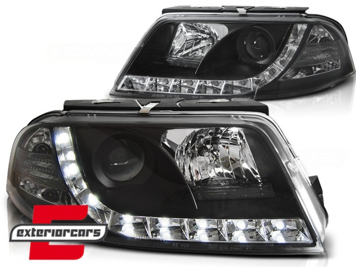 Prednja svjetla True DRL (crna) / Volkswagen Passat B5 3BG (09.2000-03.2005), LPVWD9
