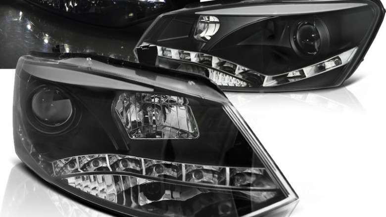 Prednja svjetla True DRL (crna) / VW Polo 6R (03.2009-03.2014), LPVWN4