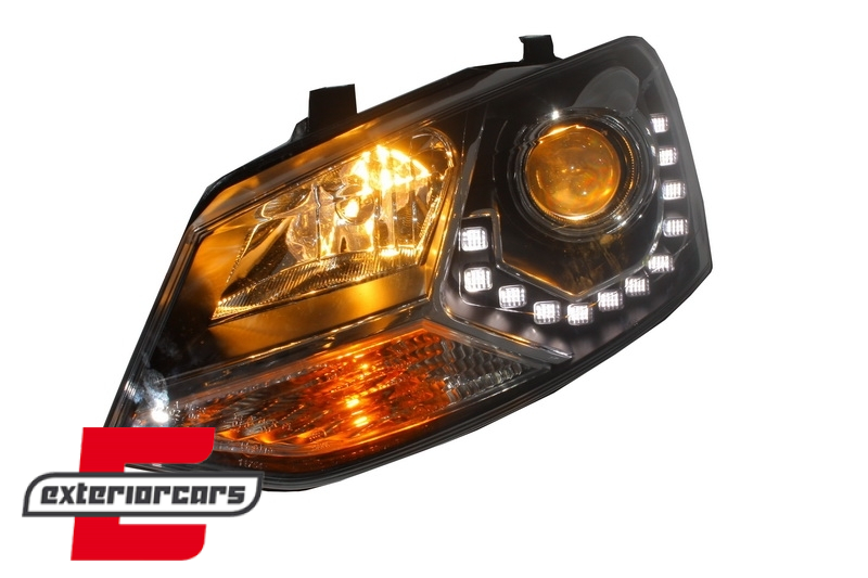 Prednja svjetla True DRL (crna) / VW Polo 6R (03.2009-03.2014), LPVWN4