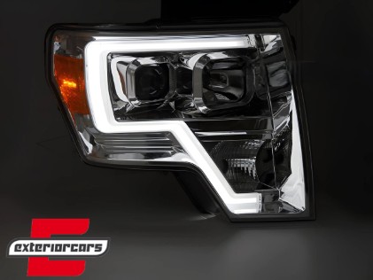 Prednja svjetla Tubelight dizajn (chrome) / FORD F150 MK12 (2008-2014), LPFOB1