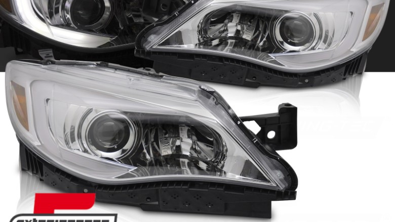 Prednja svjetla TubeLight dizajn (chrome) / Subaru WRX (2008-2014), LPSU27