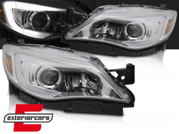 Prednja svjetla TubeLight dizajn (chrome) / Subaru WRX (2008-2014), LPSU27