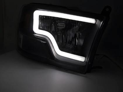 Prednja svjetla TubeLight dizajn (crna) / DODGE RAM (2009-2018), LPDO36