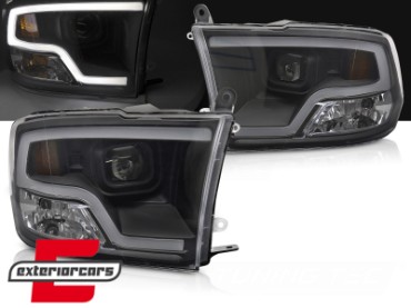 Prednja svjetla TubeLight dizajn (crna) / DODGE RAM (2009-2018), LPDO39