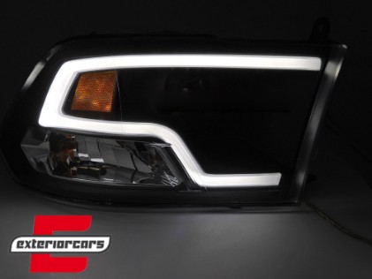 Prednja svjetla TubeLight dizajn (crna) / DODGE RAM (2009-2018), LPDO39