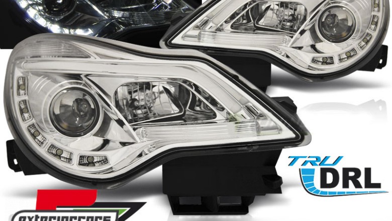 Prednja svjetla TubeLight LED DRL (chrome) / Opel Corsa D (2011-2014), LPOPA8