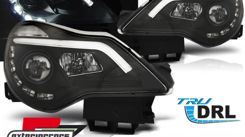Prednja svjetla TubeLight LED DRL (crna) / Opel Corsa D (2011-2014), LPOPA9