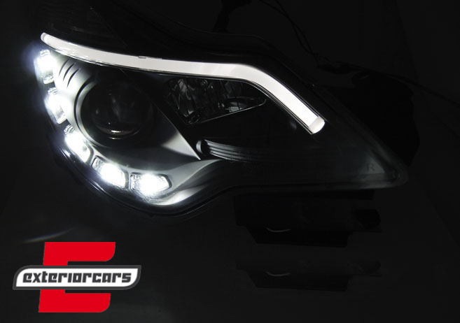 Prednja svjetla TubeLight LED DRL (crna) / Opel Corsa D (2011-2014), LPOPA9