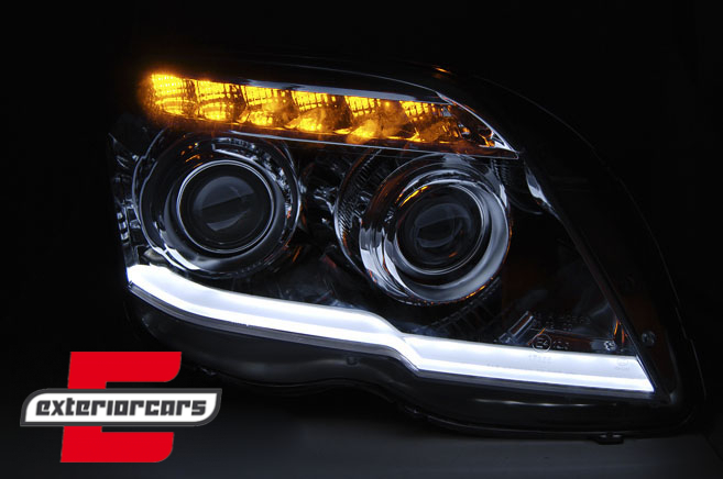 Prednja svjetla TubeLight LED žmigavci (crna) / Mercedes GLK X204 (2008-08.2012), LPMEB9
