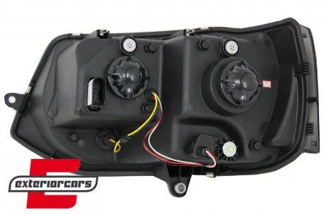 Prednja svjetla U-dizajn LED DRL Xenon look (crna) / VW T5.1 (2010-2015), LPVWL2