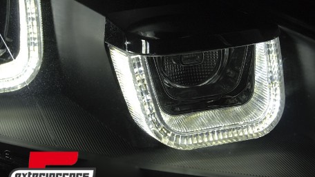 Prednja svjetla U-LED DRL LED SEQ žmigavci Golf 7 look (crna) / Volkswagen Golf 6 (10.2008-2012), LPVWR5