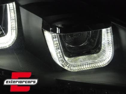 Prednja svjetla U-LED DRL LED SEQ žmigavci Golf 7 look (crna) / Volkswagen Golf 6 (10.2008-2012), LPVWR5
