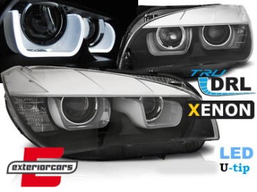 Prednja svjetla U-LED TruDRL Xenon (crna) / BMW X1 E84 LCI (2012-2014), LPBME6