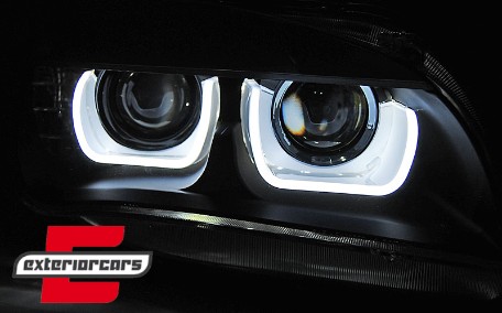 Prednja svjetla U-LED TruDRL Xenon (crna) / BMW X1 E84 LCI (2012-2014), LPBME6