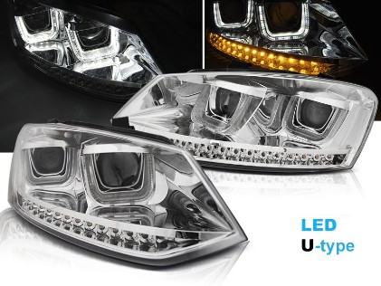 Prednja svjetla U-LED žmigavci (chrome) / VW Polo 6R (03.2009-03.2014), LPVWM9