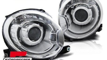 Prednja svjetla Xenon look (chrome) / Fiat 500 Hatchback (2007-2015), LPFI19