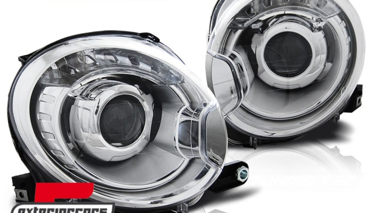 Prednja svjetla Xenon look (chrome) / Fiat 500 Hatchback (2007-2015), LPFI19