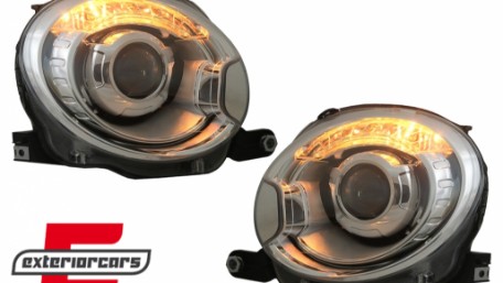 Prednja svjetla Xenon look (chrome) / Fiat 500 Hatchback (2007-2015), LPFI19